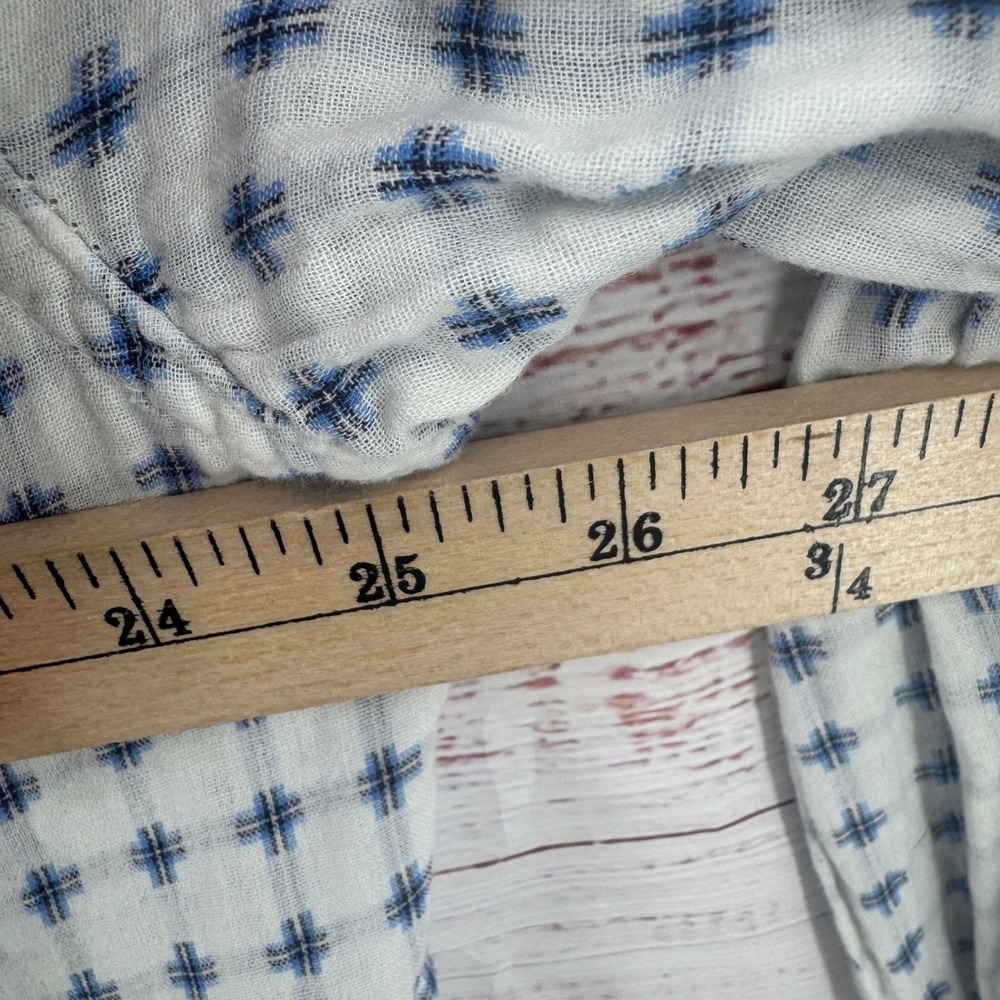 Carbon 2 Cobalt Shirt Mens XL White Blue Geometric Grid Cotton Button Down - Picture 10 of 10